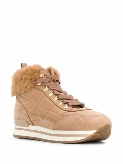 Hogan bottines à détail en fourrure