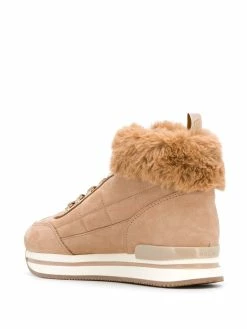 Hogan bottines à détail en fourrure