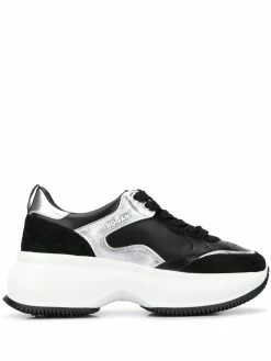 Hogan baskets à plateforme contrastante