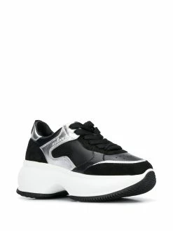 Hogan baskets à plateforme contrastante