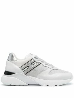 Hogan baskets à logo métallisé
