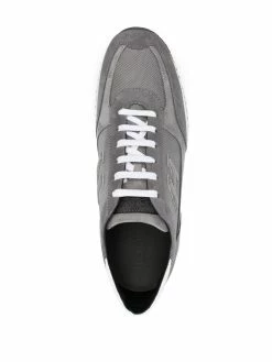 Hogan baskets à empiècements en daim