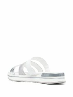 Hogan sandales à brides métallisées