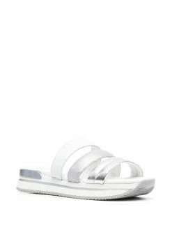 Hogan sandales à brides métallisées