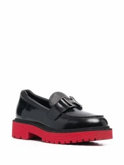 Hogan mocassins en cuir à logo