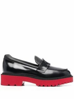 Hogan mocassins en cuir à logo
