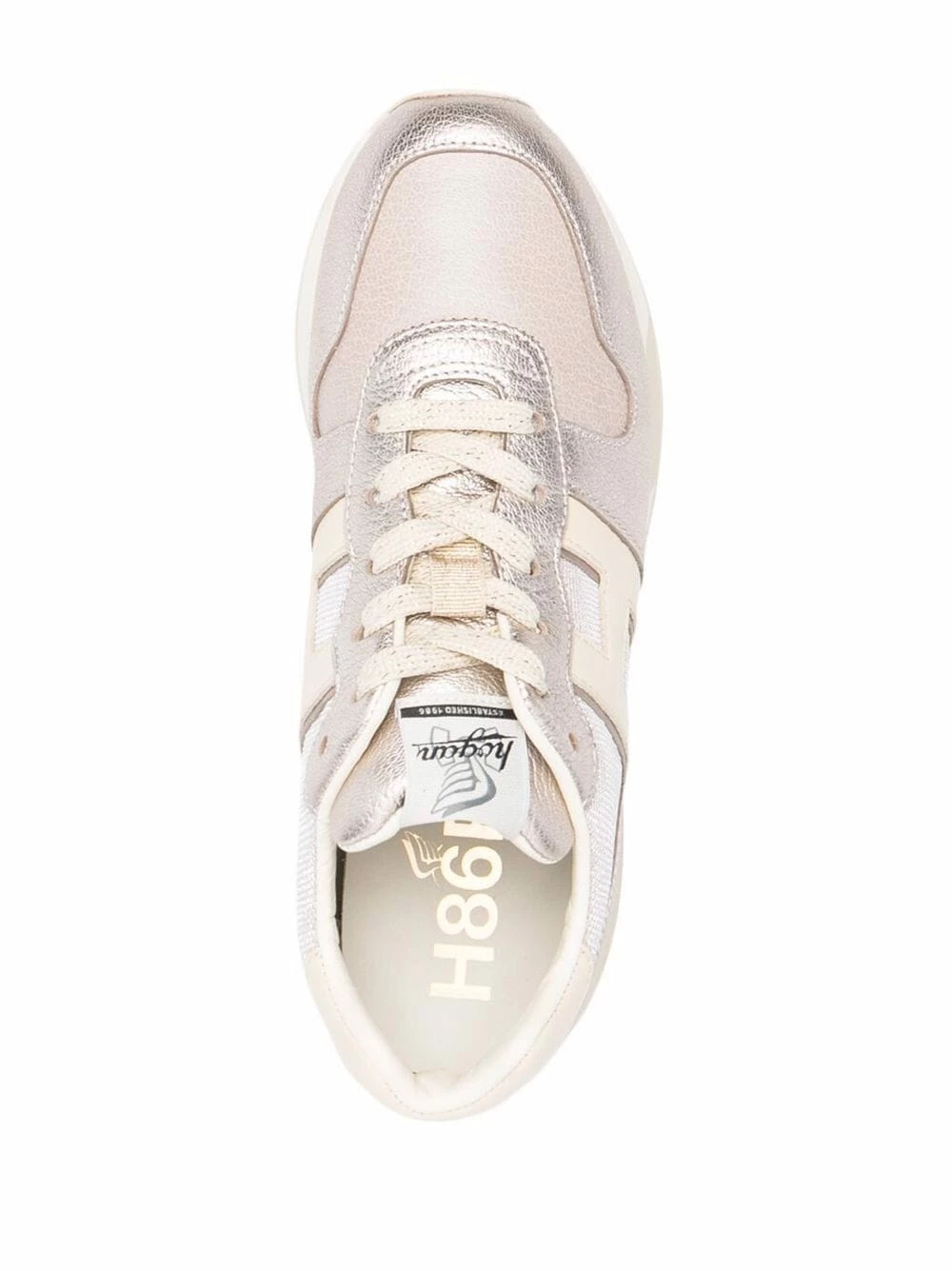 Hogan Prix Raisonnable Baskets métallisées à patch logo femme 4 Hogan baskets métallisées à patch logo