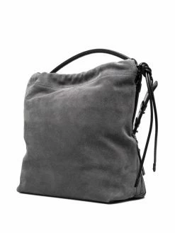 Hogan sac cabas en daim à liseré en cuir