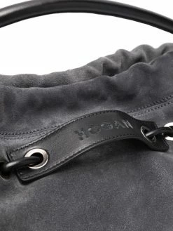 Hogan sac cabas en daim à liseré en cuir