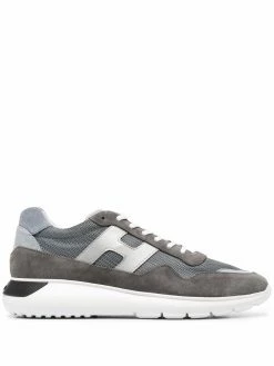 Hogan baskets Interactive à empiècements en daim